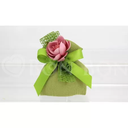 Sacchetto matrimonio 2096 maiori verde fagotto Liete Creazioni - 1