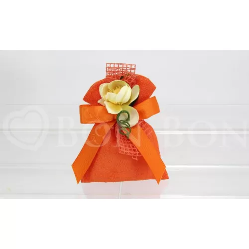 Sacchetto matrimonio 2105 maiori arancio busta Liete Creazioni - 1