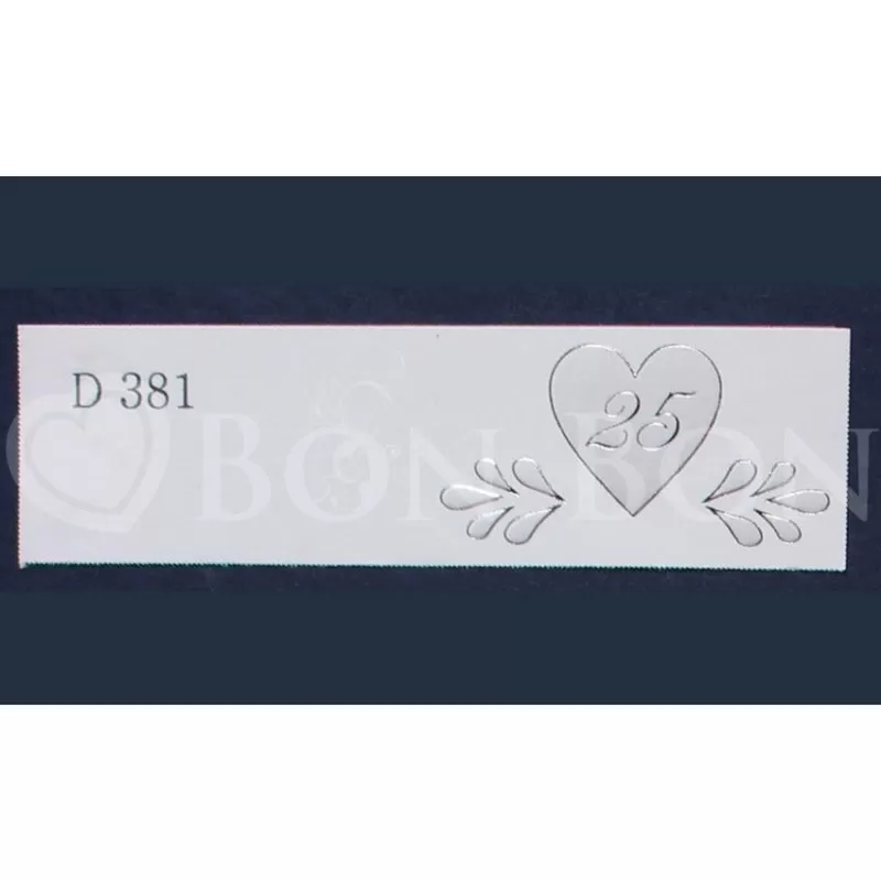 Confezione da 20 bigliettini per nozze d'argento cuore 25 - 1