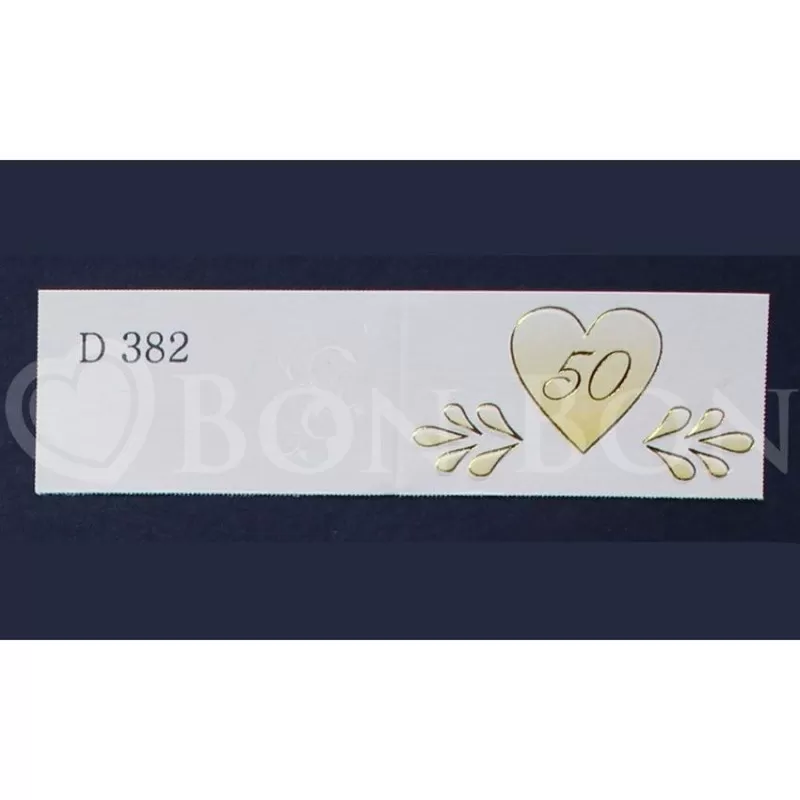 Confezione 20 bigliettini per nozze d´oro 50 con cuore - 1
