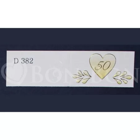 Confezione 20 bigliettini per nozze d´oro 50 con cuore - 1