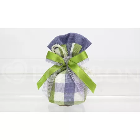 Sacchetto prima comunione coutry lilla busta base retta Liete Creazioni - 1