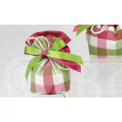 Sacchetto prima comunione country fuxia busta incrocio Liete Creazioni - 1