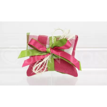 Sacchetto prima comunione country fuxia busta lettera piccola Liete Creazioni - 1