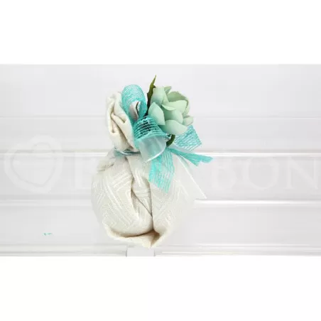 Sacchetto matrimonio 2193 rombi avorio fagotto Liete Creazioni - 2