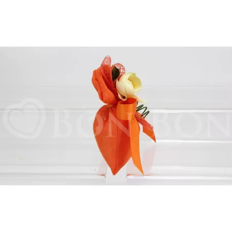 Sacchetto prima comunione maiori arancio busta Liete Creazioni - 2