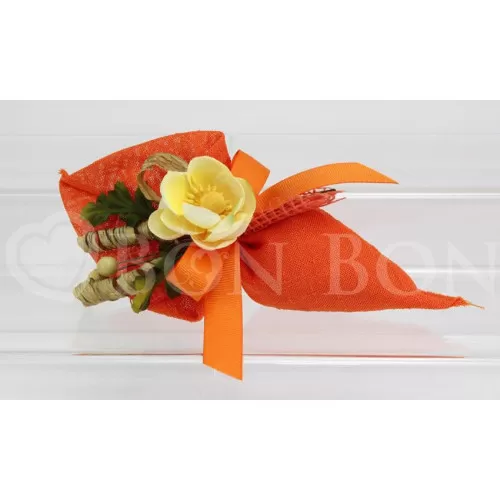 Sacchetto prima comunione maiori arancio cono Liete Creazioni - 1