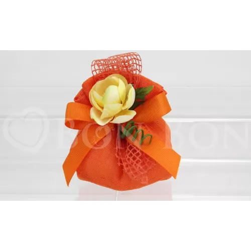 Sacchetto prima comunione maiori arancio fagotto Liete Creazioni - 1