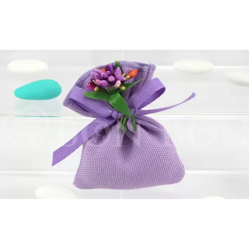 Sacchetto compleanno e prima comunione benidorm busta piccola lilla Liete Creazioni - 1