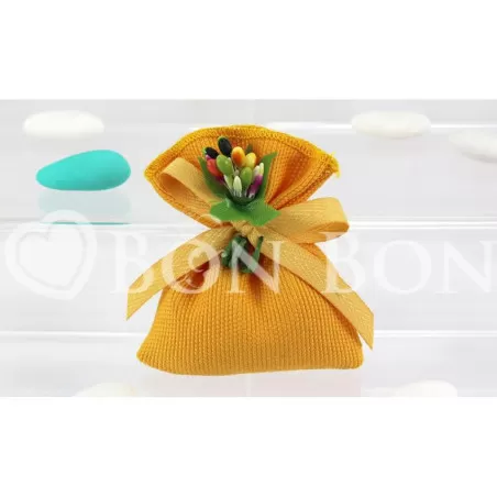 Sacchetto compleanno e prima comunione benidorm busta piccola giallo Liete Creazioni - 1