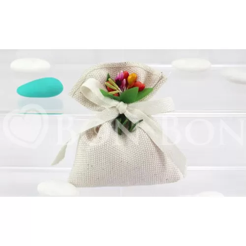 Sacchetto compleanno e prima comunione benidorm busta piccola panna Liete Creazioni - 1