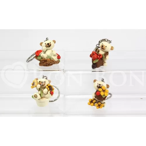 Portachiavi Orsetti 4 ass Bomboniera Offerta Outlet AFC - 1