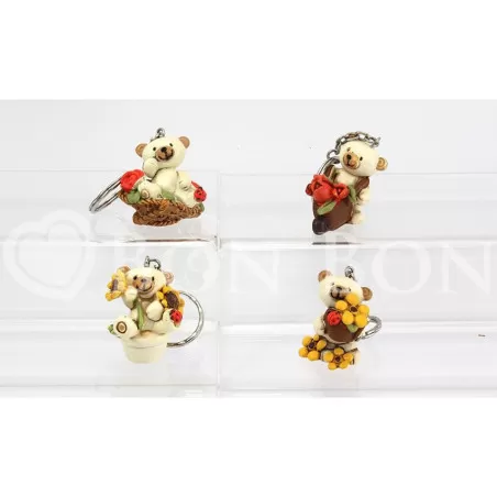 Portachiavi Orsetti 4 ass Bomboniera Offerta Outlet AFC - 1