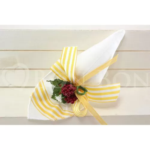 Sacchetto Prima Comunione rigatino bianco Cono Liete Creazioni - 1