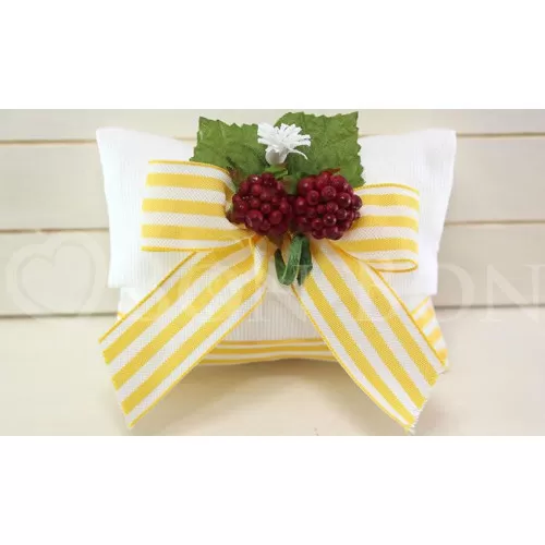 Sacchetto Prima Comunione rigatino bianco Busta Lettera Liete Creazioni - 1