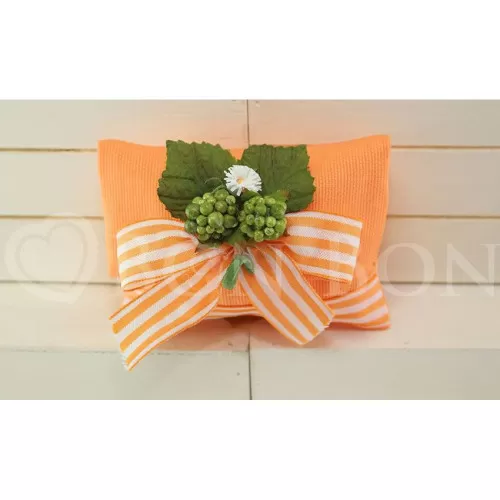 Sacchetto Compleanno rigatino arancio Busta Lettera Liete Creazioni - 1