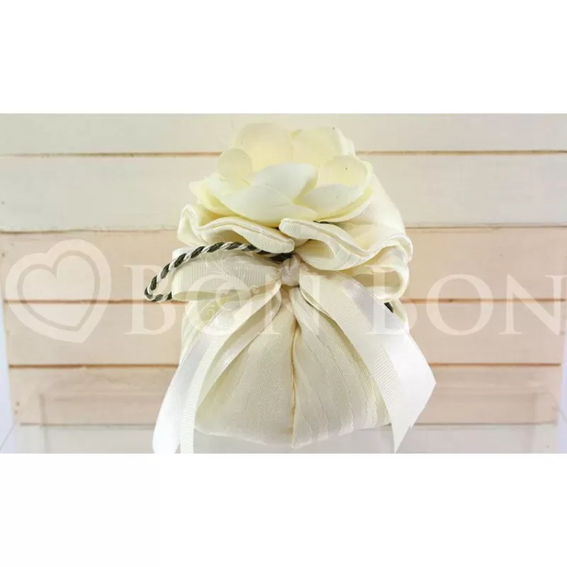 Sacchetto Matrimonio 2401 Cannes Avorio Fagotto Grande con Spacco Liete Creazioni - 1