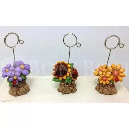 Bomboniera Prima Comunione Fiori Con Pinza 3 Assortiti - 1