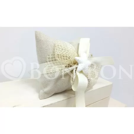 Sacchetto Matrimonio 2713s Maiorca Avana Cuscino Piccolo Liete Creazioni - 2