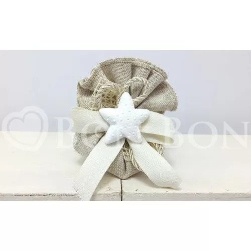 Sacchetto Matrimonio 2717sMaiorca Avana Centrino Liete Creazioni - 1