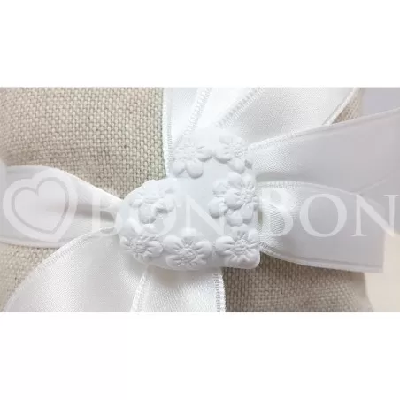 Sacchetto Matrimonio 2719c Maiorca Avana Sacchetto Mini Cuore Liete Creazioni - 3