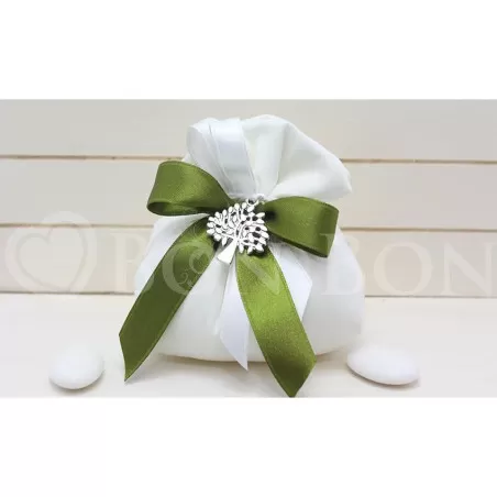 Sacchetto Matrimonio 2723 Cotone rasatello Avorio Fagotto Liete Creazioni - 1