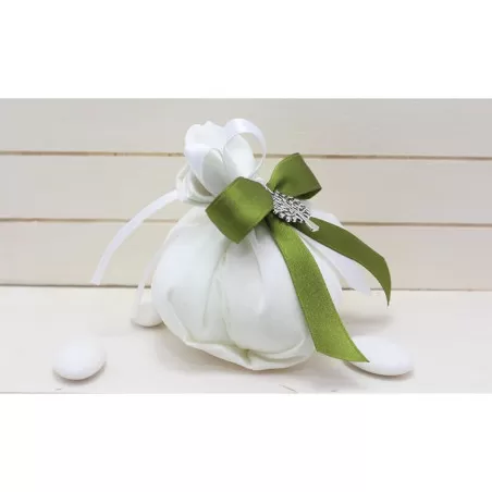 Sacchetto Matrimonio 2723 Cotone rasatello Avorio Fagotto Liete Creazioni - 2