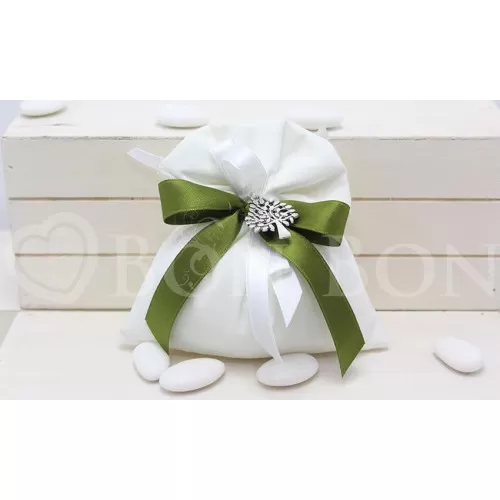 Sacchetto Matrimonio 2720 Rasatello Avorio Busta Grande Liete Creazioni - 1