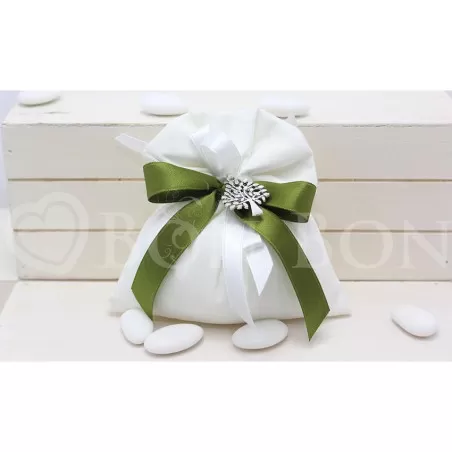 Sacchetto Matrimonio 2720 Rasatello Avorio Busta Grande Liete Creazioni - 1