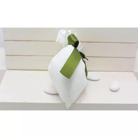 Sacchetto Matrimonio 2726 Rasatello Avorio Cuore Liete Creazioni - 2