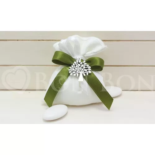 Sacchetto Matrimonio 2727 Rasatello avorio Busta Mini Liete Creazioni - 1