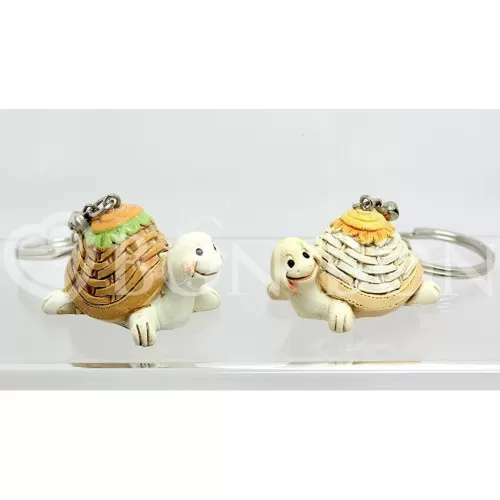 Portachiavi Tartaruga con Strass 2 Ass. Bomboniera Offerta Outlet AFC - 1