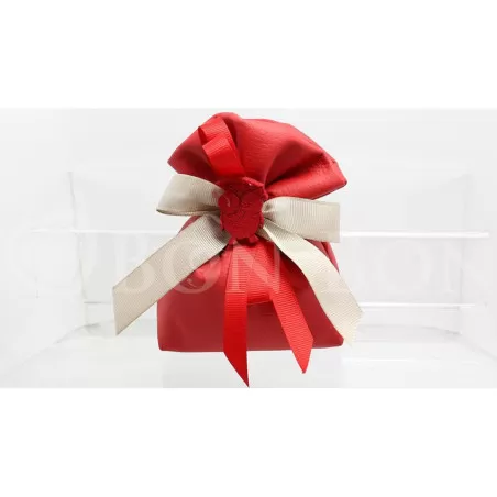 Sacchetto laurea pelle rosso fagotto Liete Creazioni - 1