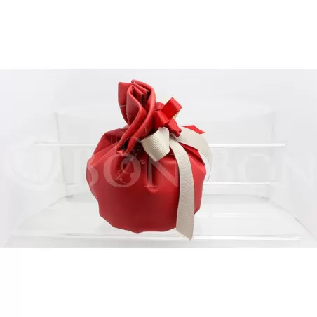 Sacchetto laurea pelle rosso bustone con tondo Liete Creazioni - 2