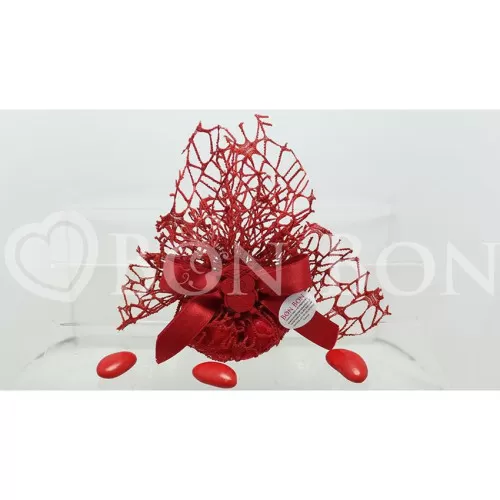 Sacchetto laurea rete rossa fazzoletto con gufo Liete Creazioni - 1