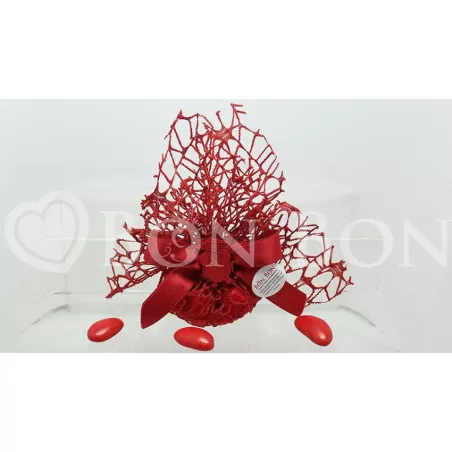 Sacchetto laurea rete rossa fazzoletto con gufo Liete Creazioni - 1