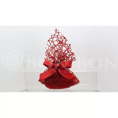 Sacchetto laurea rete rossa fazzoletto con coccinella Liete Creazioni - 1