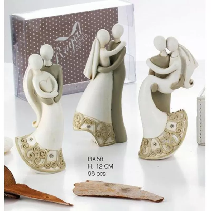 Bomboniera matrimonio coppia sposi gr 3 soggetti assortiti Star Import Italia - 1