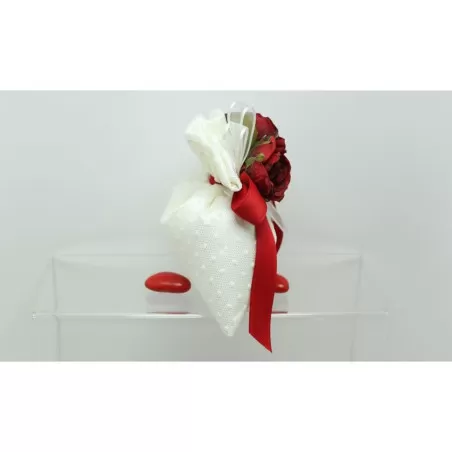 Sacchetto matrimonio 2877 raso rivestito tulle pois Sacchetto Grande Liete Creazioni - 2