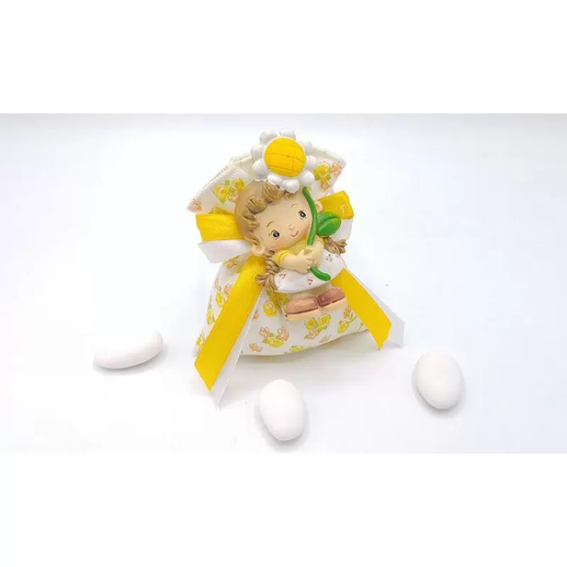 Sacchetto fiorellini gialli con magnete daisy bimba Melograno - 1