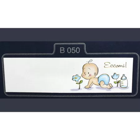 Confezione da 20 bigliettini per nascita con bimbo che gattona Alessia Partecipazioni - 1