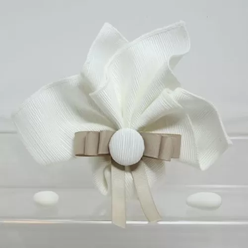 Sacchetto Matrimonio 2942 Ottomano Avorio con Bottone Fazzoletto Liete Creazioni - 1