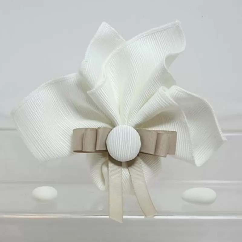 Sacchetto Matrimonio 2942 Ottomano Avorio con Bottone Fazzoletto Liete Creazioni - 1