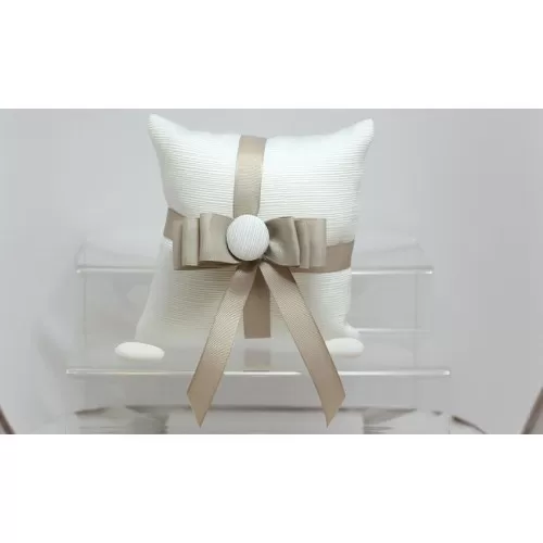 Sacchetto Matrimonio 2943 Ottomano Avorio con Bottone Cuscino Quadrato Grande Liete Creazioni - 1
