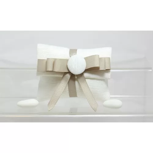 Sacchetto Matrimonio 2947 Ottomano Avorio con Bottone Busta Lettera Piccola Liete Creazioni - 1