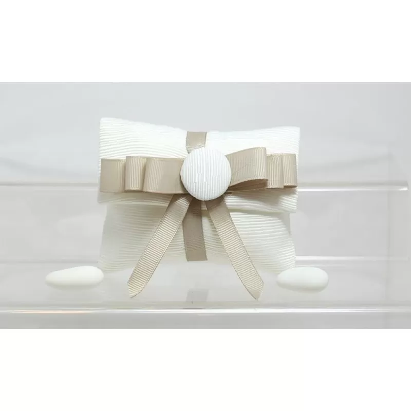 Sacchetto Matrimonio 2947 Ottomano Avorio con Bottone Busta Lettera Piccola Liete Creazioni - 1