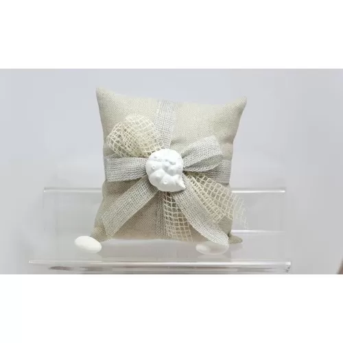 Sacchetto Matrimonio 2880 Natural Sabbia Mare Cuscino Quadrato Grande Liete Creazioni - 1