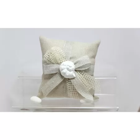 Sacchetto Matrimonio 2880 Natural Sabbia Mare Cuscino Quadrato Grande Liete Creazioni - 1