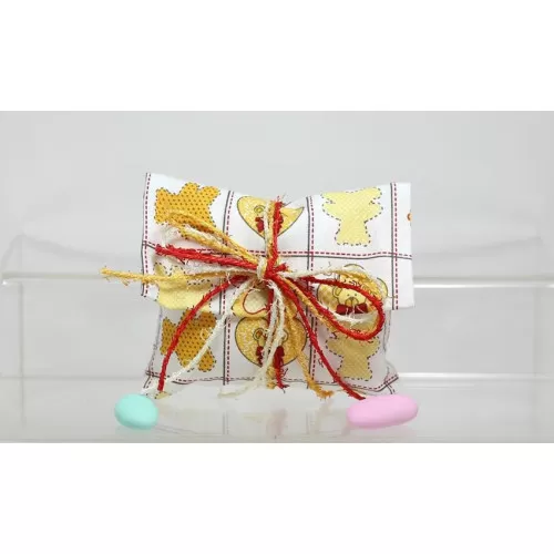 Sacchetto Nascita e Battesimo 2935 Busta Lettera Baby Gialla Liete Creazioni - 1