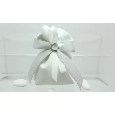 Sacchetto Matrimonio 2802 Ecopelle Ghiaccio Base Retta Liete Creazioni - 1